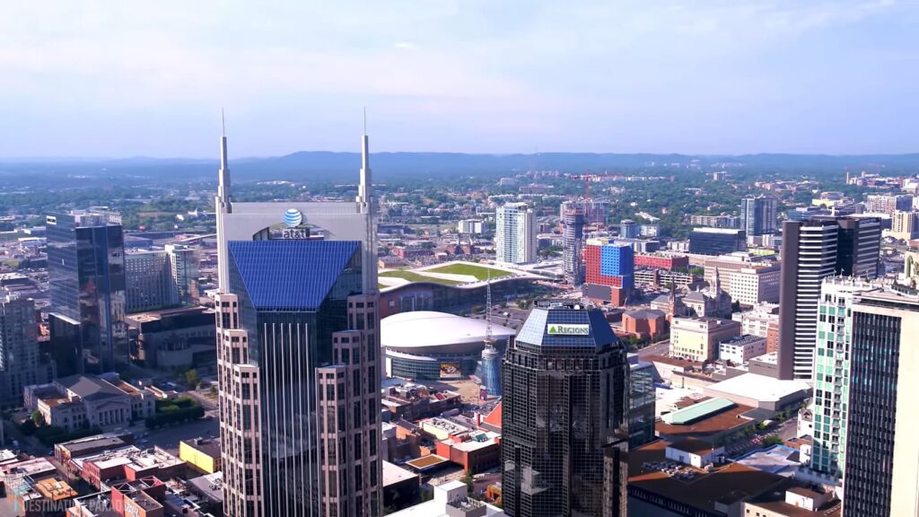 Nashville skyline with AT&T Building and surrounding architecture