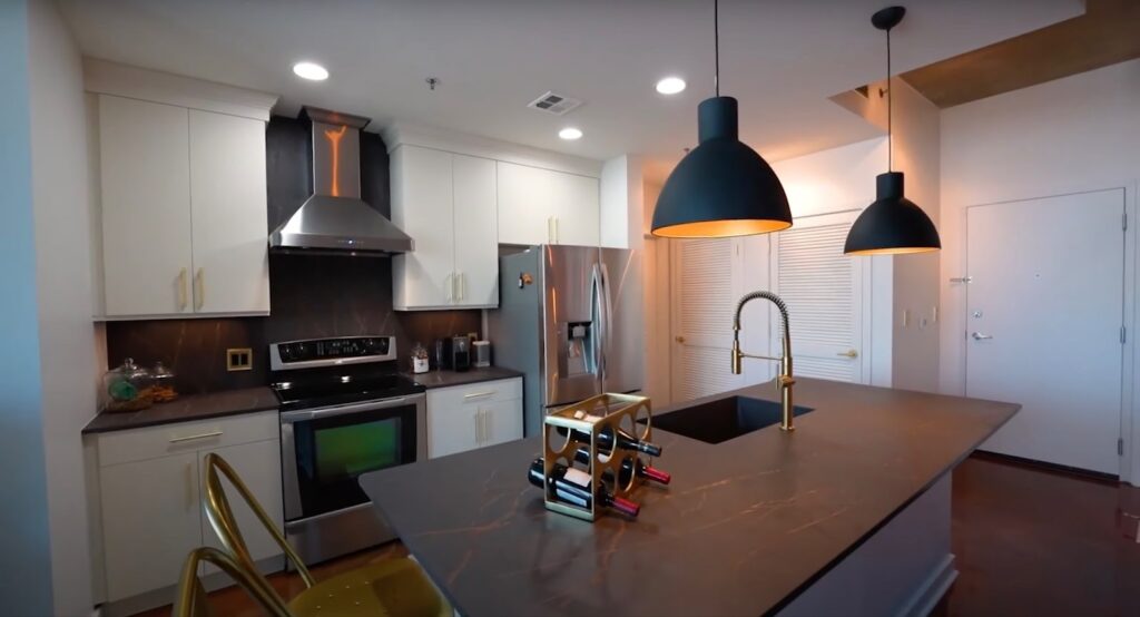 Kitchen in the apartment