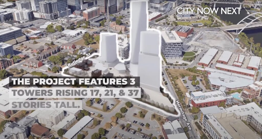 Top view of the proposed building construction